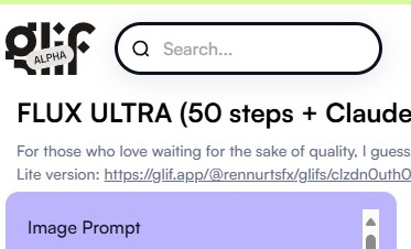 FLUX Pro über glif.app